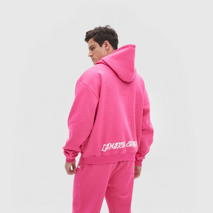 TIDLÖS RHINESTONE HOODIE - ROSA